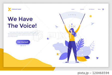 Modern Character Business Landing Page Modern Character Business Landing Page 128468594