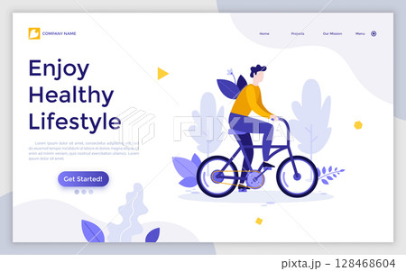 Modern Character Business Landing Page 128468604