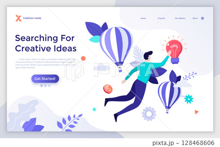 Modern Character Business Landing Page 128468606