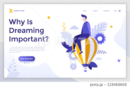 Modern Character Business Landing Page Modern Character Business Landing Page 128468608