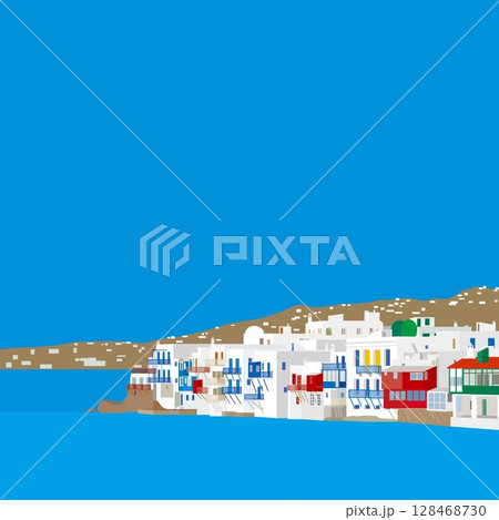 ミコノス mykonos リトル・ヴェニス little venice ギリシャ greece ミコノス mykonos リトル・ヴェニス little venice ギリシャ greece 128468730
