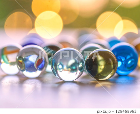 Marbled Glass Spheres 128468963