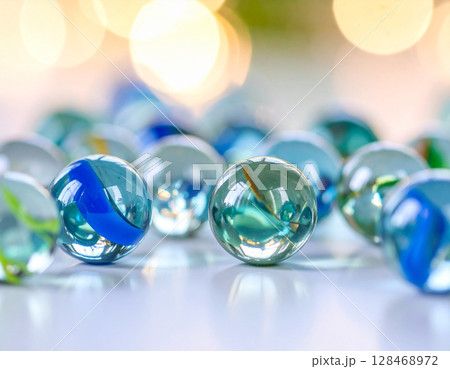 Marbled Glass Spheres Marbled Glass Spheres 128468972