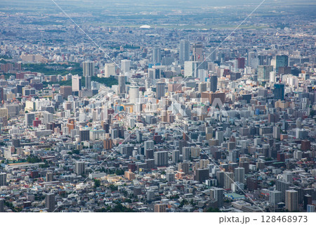藻岩山からの札幌中心部の眺望 藻岩山からの札幌中心部の眺望 128468973