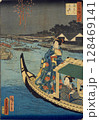 両国の花火 (江戸名所五性)　浮世絵 128469141
