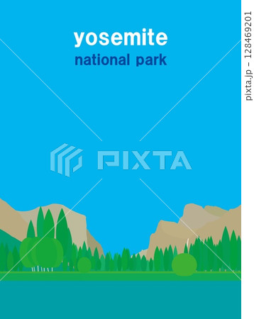 ヨセミテ国立公園　yosemite national park　カリフォルニア　アメリカ　夏風景 128469201