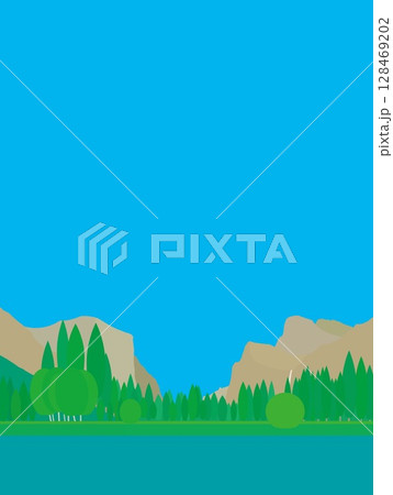 ヨセミテ国立公園　yosemite national park　カリフォルニア　アメリカ　夏風景 128469202