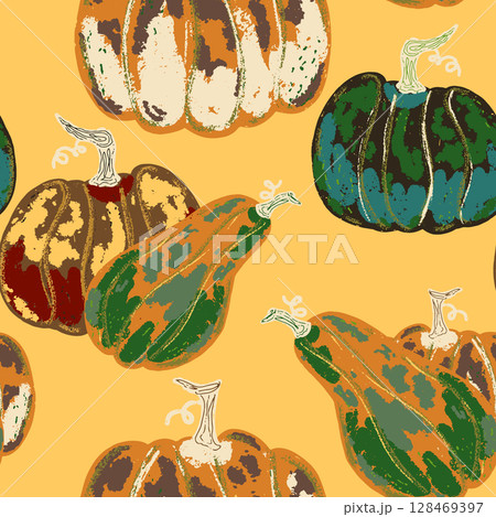seamless pattern with pumpkins seamless pattern with pumpkins 128469397