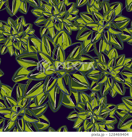 vector seamless pattern with palm leaves vector seamless pattern with palm leaves 128469404