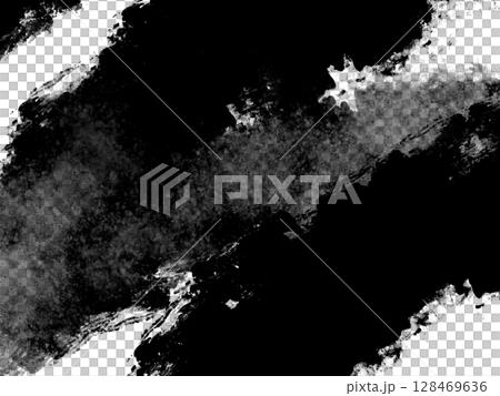 滲みのある和風の水彩・水墨風グランジテクスチャ背景 128469636