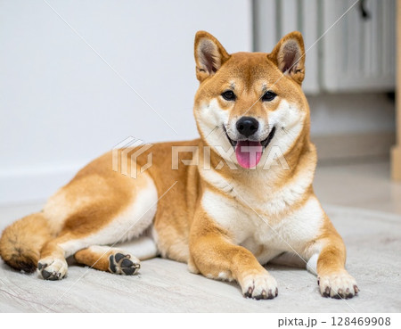 かわいい柴犬の写真1　AI生成画像 128469908