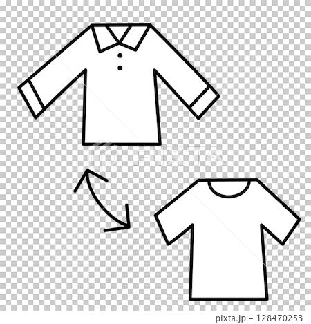 Illustration of changing clothes 128470253