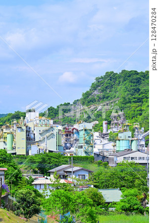 街並みの風景　浅間神社境内からの眺め　嘉多山公園　栃木県佐野市 128470284