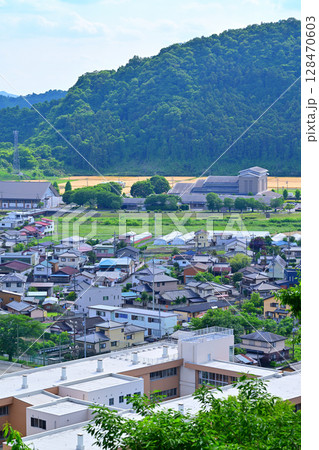 嘉多山公園　展望台からの眺め　街並みの風景　栃木県佐野市 128470603