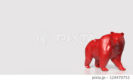 The RED Bear for Business concept 3d Rendering 128470752