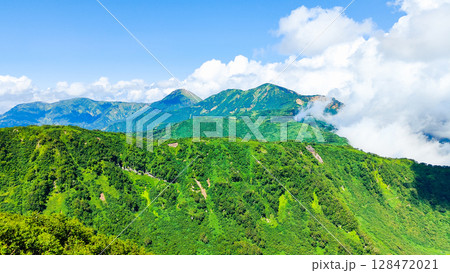 夏の妙高山登山(北峰頂上から焼山・火打山方面の眺め) 夏の妙高山登山(北峰頂上から焼山・火打山方面の眺め) 128472021