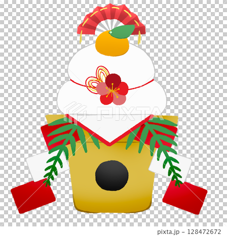 梅花裝飾的火神餅 128472672