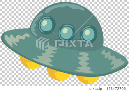 Simple UFO illustration vector material 128472706