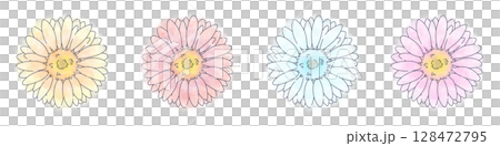 非洲菊水彩畫集 128472795