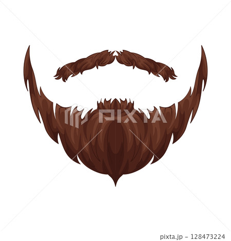 Illustration of Mustache and Beard Illustration of Mustache and Beard 128473224