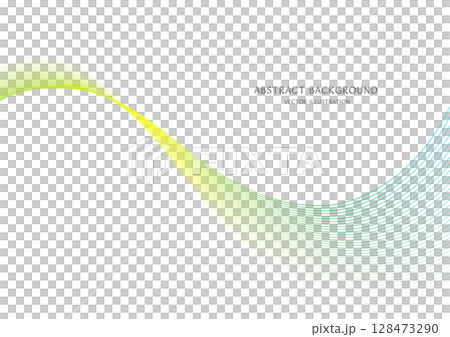 Green gradient abstract curve background vector material 128473290