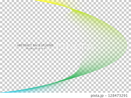 Green gradient abstract curve background vector material 128473291