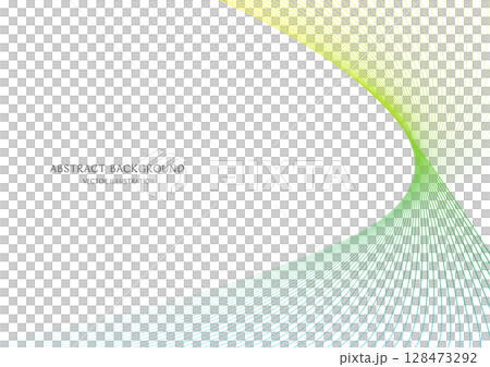 Green gradient abstract curve background vector material 128473292
