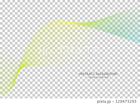 Green gradient abstract curve background vector material 128473293