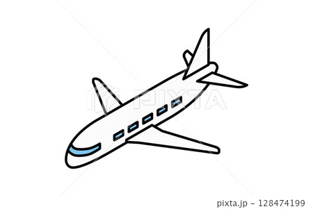 乗物アイコン、飛行機のシンプルでかわいいアイソメトリックの線画アイコン 乗物アイコン、飛行機のシンプルでかわいいアイソメトリックの線画アイコン 128474199