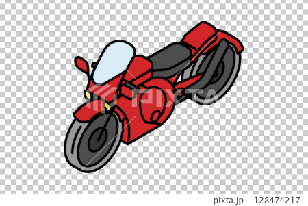 乗物アイコン、二輪車(スポーツバイク)のシンプルでかわいいアイソメトリックの線画アイコン 乗物アイコン、二輪車(スポーツバイク)のシンプルでかわいいアイソメトリックの線画アイコン 128474217