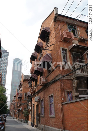 静安別墅の住宅街、上海 静安別墅の住宅街、上海 128474255