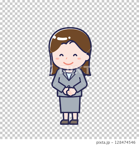 Office worker/Diagonal/Female 01 Office worker/Diagonal/Female 01 128474546