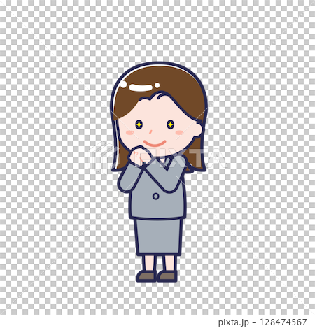 Office worker/Diagonal/Female 22 128474567