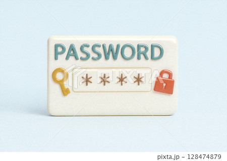 パスワード認証画面 128474879