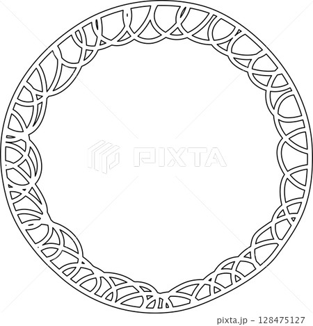 Circle frame drawing. Decoration for card, poster, banner 128475127