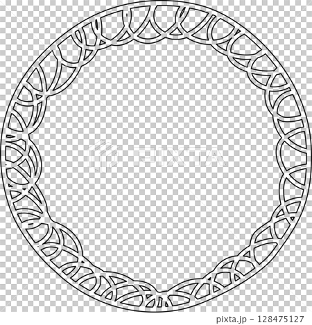 Circle frame drawing. Decoration for card, poster, banner 128475127