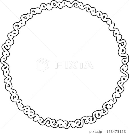 Circle frame drawing. Decoration for card, poster, banner 128475128