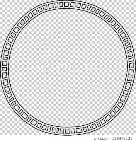 Circle frame drawing. Decoration for card, poster, banner 128475129