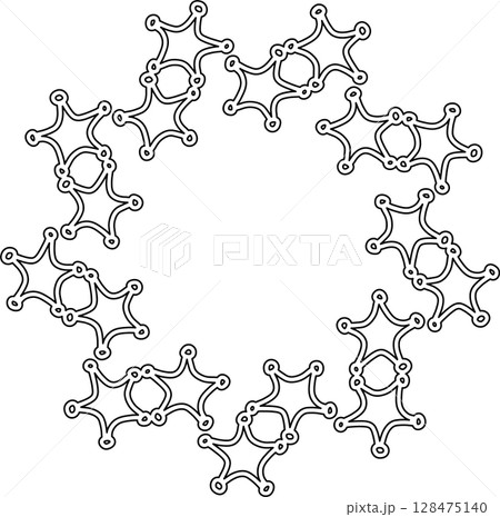Circle frame drawing. Decoration for card, poster, banner 128475140
