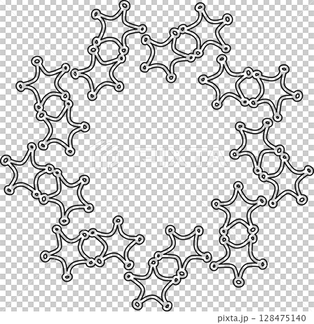 Circle frame drawing. Decoration for card, poster, banner 128475140