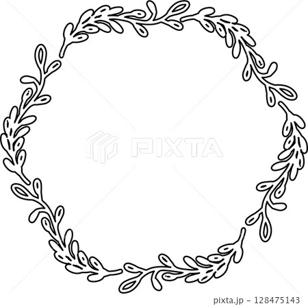 Circle frame drawing. Decoration for card, poster, banner 128475143