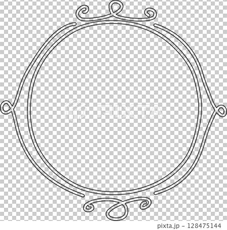 Circle frame drawing. Decoration for card, poster, banner 128475144