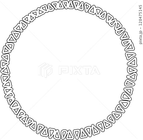 Circle frame drawing. Decoration for card, poster, banner 128475145