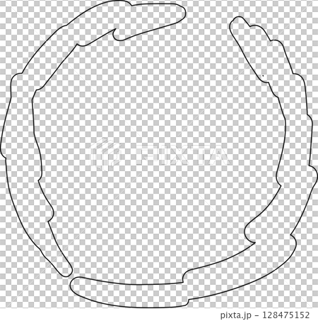 Circle frame drawing. Decoration for card, poster, banner Circle frame drawing. Decoration for card, poster, banner 128475152