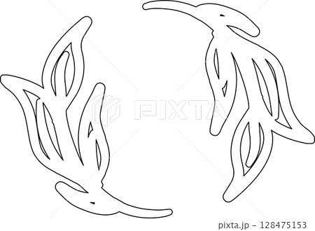 Circle frame drawing. Decoration for card, poster, banner 128475153