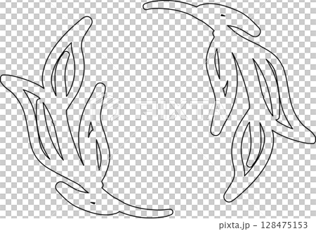 Circle frame drawing. Decoration for card, poster, banner 128475153