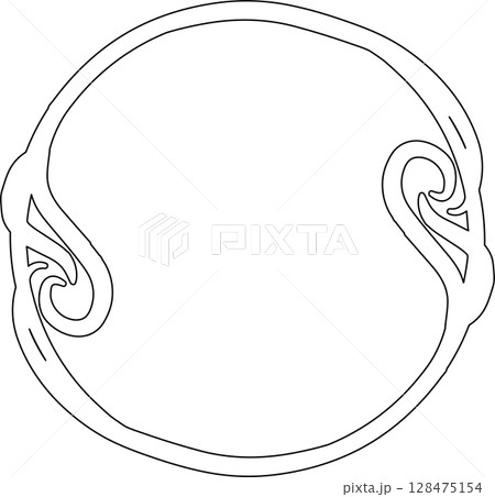Circle frame drawing. Decoration for card, poster, banner 128475154