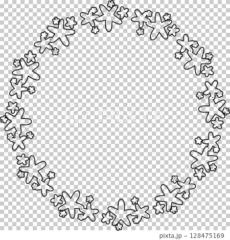 Circle frame drawing. Decoration for card, poster, banner 128475169