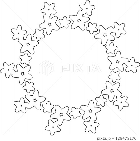 Circle frame drawing. Decoration for card, poster, banner 128475170