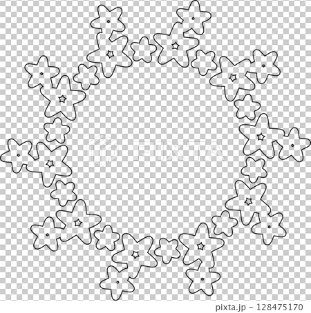 Circle frame drawing. Decoration for card, poster, banner 128475170